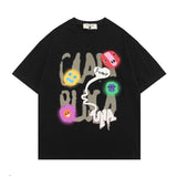 Men T Shirt Graffiti Short Sleeve T-shirt Men and Women Loose Couple Casual Tee