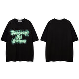 Men T Shirt Oversize Hip Hop Retro Couple Short Sleeve T-shirt
