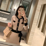 Women Maxi Dress Autumn and Winter round Neck Sweaters Dress