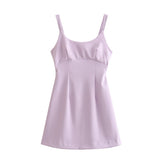 Women Dresses Summer Mini Dress Backless Sexy Slip Dress (Xds0414)