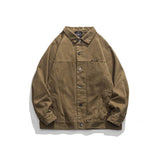 Unisex Shirts Autumn Chest Deer Leather Tag Jacket