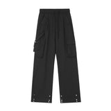 Men Sweatpants Summer Draped Casual Pants Boys Multi-Pocket Cargo Pants Spring and Summer Straight Loose-Fitting Wide-Leg Trousers