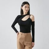 Women Sweater Knitwear Autumn Sexy Halter Shoulder-Baring Sweater