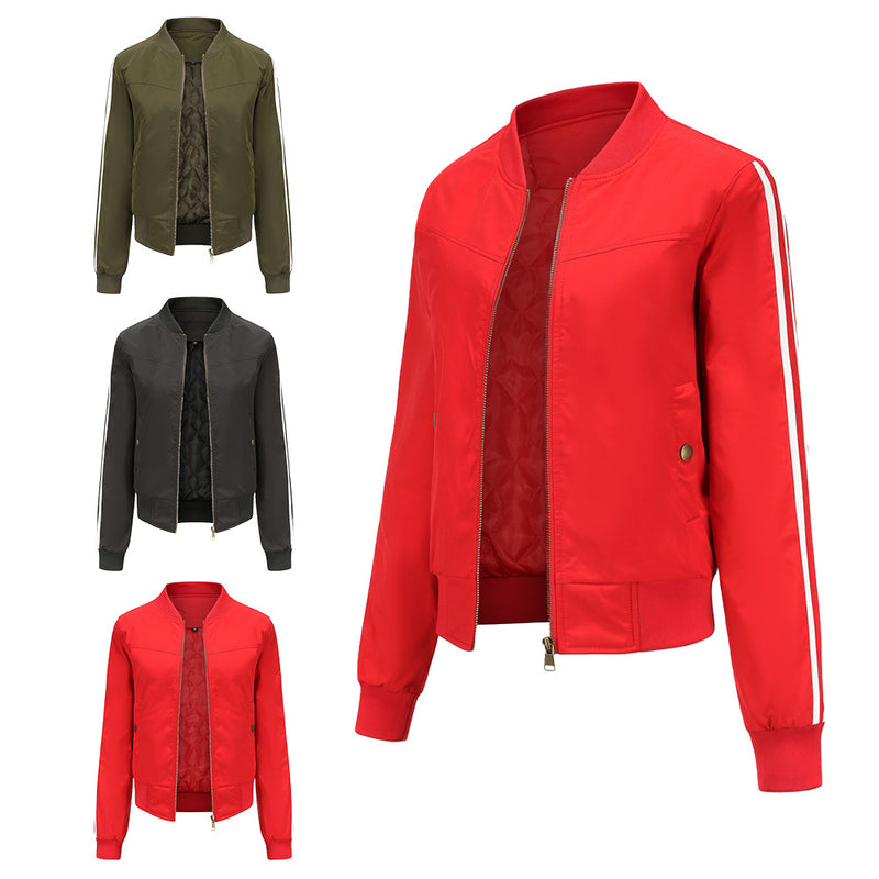 Women Trench Coat Short Flight Jacket Women's Spring and Autumn Jacket