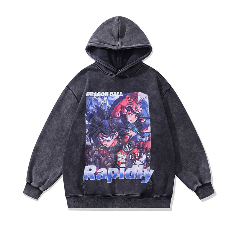 Men Hoodie Cartoon Printed Hoodie
