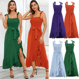 Women Date Dress Summer Sexy Backless Spaghetti Straps Dress