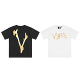 Asap Rocky T Shirts VLONE ASAP ROCKY Halloween Skull Bone Print Loose Short Sleeve T-Shirt