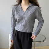 Women Winter Knitted Sweater Loose Autumn Sweater 8t8186