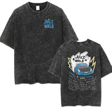 Rapper JUICE WRLD Graphic T-Shirt Men's Hip Hop Vintage Washed
