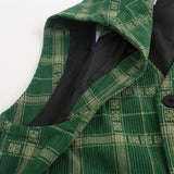 Men Vest Corduroy Plaid Vest