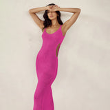 Women Dresses Summer V-neck Strap Backless Dress