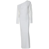 Women Dresses Spring Sexy Loose Long off-the-Shoulder Dress