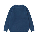 Unisex Sweater Autumn Colored Dots Affixed Cloth Embroidered Sweater