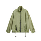 Unisex Jacket Vintage Sports Jacket Men and Women Stand Collar Sun Protective Clothes Coat