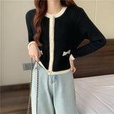 Women Knitted Cardigan Autumn and Winter Long Sleeve Knitted Cardigan Top