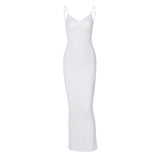 Women Dresses V-neck Strap Long Dress