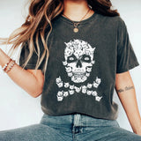 Washed Vintage Halloween Printed Street Tide T-Shirt
