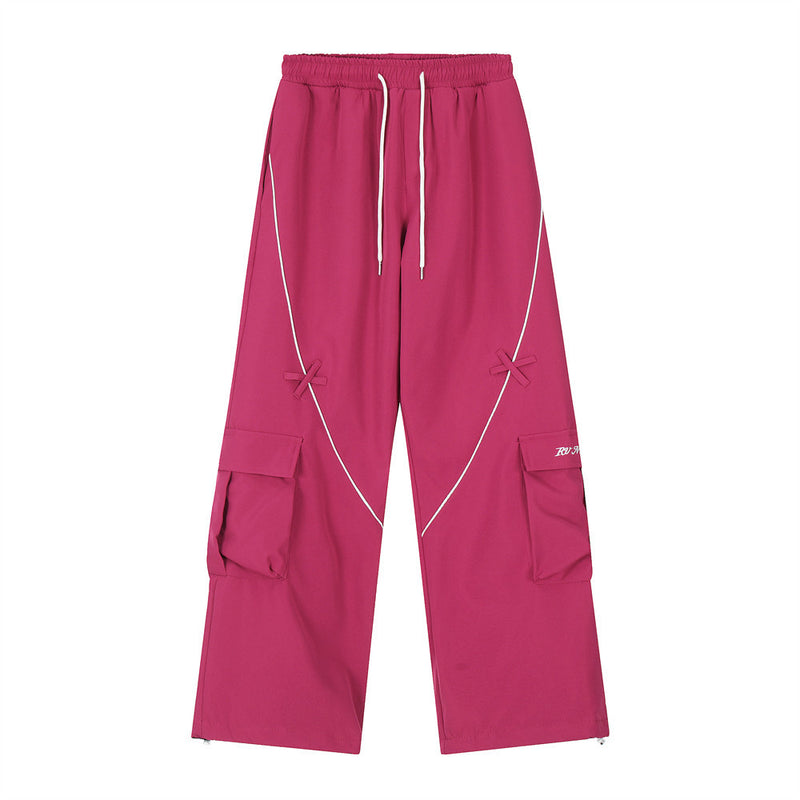 Men Sweatpants Overalls Men's Loose Casual Drawstring Ankle-Tied Sports Pants