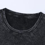 2024 Summer Men Washed T Shirt Hip Hop Streetwear