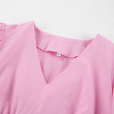 Women Dress Dress Women's Autumn Simplicity Loose Puff Sleeves A- line Skirt