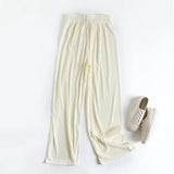 Women Sweatpants Spring Snake Bone Pattern Wide Leg Pants Striped Straight Loose Casual Pants