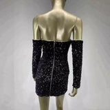 Women Dresses Sequins Dress Sexy Nightclub Party Dress (Ont0408)