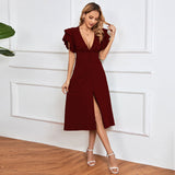 Women Dress Spring/Summer V-neck Sexy Backless Long Dress