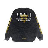Amiri Long-Sleeve Shirt Vintage Distressed Long Sleeve T-shirt