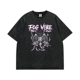 Men T Shirt Hip Hop Demon Cartoon Printed Short Sleeve T-shirt