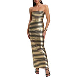 Women's Evening Dress Slim-Fit Sheath Bandage One-Piece Dress