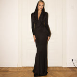 Women Dresses Winter Slim-Fit Hood Long Sleeve Dress