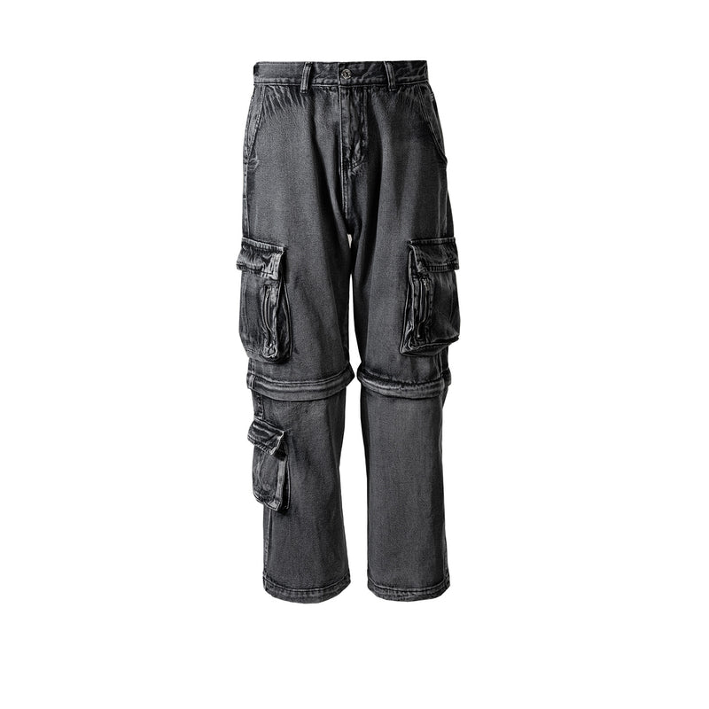 MIJKO Men's Vintage Pants MIJKO Men's Women's Functional Straight Pants Jeans