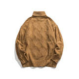 Unisex Sweater Winter Turtleneck Rhombus Sweater