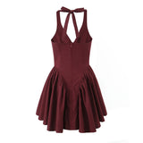 Women Dresses Summer Lace-up Dress Backless Sexy Skirt (Xds0414)