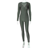 Women Jumpsuit Fall/Winter Slim Sports Yoga Long Sleeve Jumpsuit
