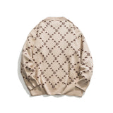 Unisex Sweater Winter Woven Plaid Sweater