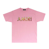 Amiri T Shirts Fashion Brand T Shirt Short Sleeve T-shirt Blouse