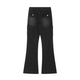 Women Pants Multi-Pocket Skinny Jeans