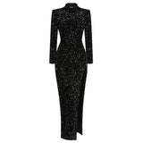 Women Dresses Sexy Long Sleeve Dress Long Evening Dress (Zns0409)