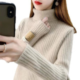 Women Knitwear Autumn and Winter Turtleneck Knitwear Loose Sweater