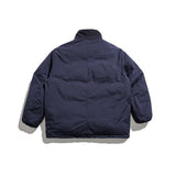 Unisex Winter Cotton Coat Lambswool Lapel Cotton-Padded Coat Vintage Loose and Warm Cotton-Padded Jacket