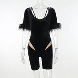 Women Tops Slim Fit One-Piece Shorts Spring