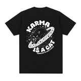 Karma Is A Cat Lover Kawaii Funny Meme T Shirt for Men Women