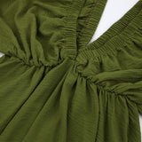 Women Dress Sexy Backless Lantern Sleeve Dress