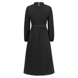 Women Date Dress Ol Slim Fit Long Dress Autumn and Winter Stand Collar Dress