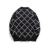 Unisex Sweater Winter Woven Plaid Sweater