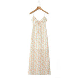 Women Dresses Summer V-neck Lace Flower Sling Dress Backless Sexy Dress (Xds0414)