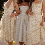 Women Dresses Spring Elegant Dress Slim Floral Dress