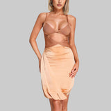 Women's Evening Dress Bandage One-Piece Dress Hollow Backless Skirt