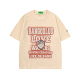 Men T Shirt Gothic Alphabet Graffiti Print Short Sleeve T-shirt